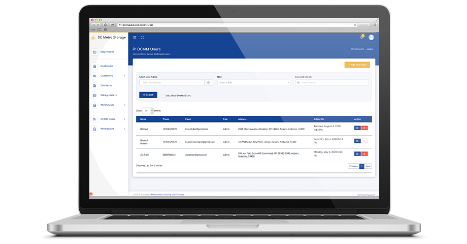 DCMM user list DCMM user list