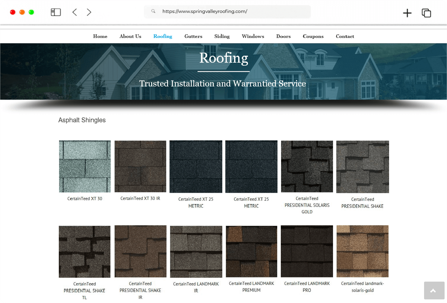 Spring Valley Roofing Services page Spring Valley Roofing Services page
